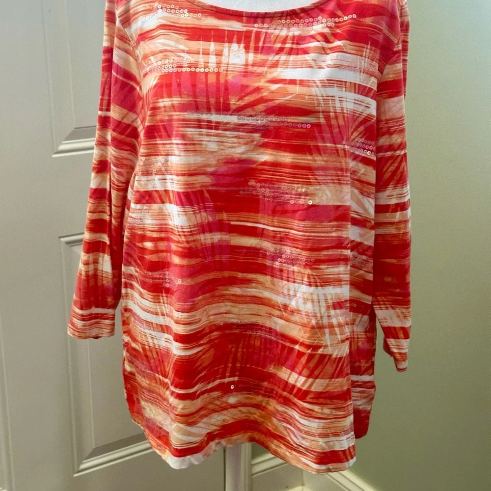 Ruby Rd.‎ 3/4 sleeve Blouse. Plus Size - Picture 7 of 9